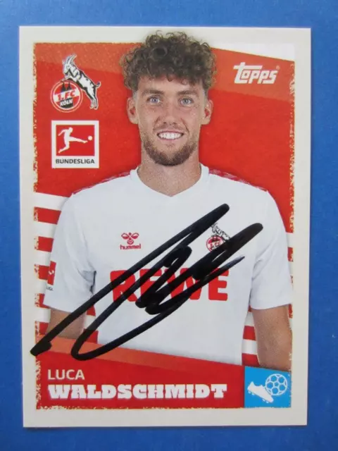 Topps Luca Waldschmidt 1.FC Köln 2023/24 INPERSON signiert Sticker 23/24 DFB