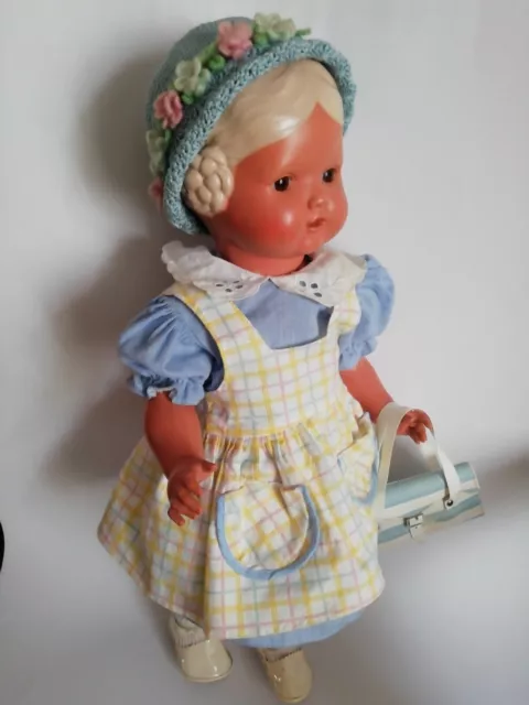 Schildkröt Puppen Aus Den 50er Jahren Wert ALTE SCHILDKRÖT PUPPE Blonde Bärbel,braune Augen 50er Jahre, 45 cm groß