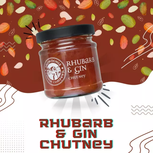 Snowdonia Cheese Company Delicious Addition Rhubarb & Gin Chutney,114g (1 Pack)