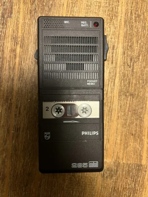 Philips 285 mini Vintage Pocket Memo Cassette Dictaphone Voice Recorder - Repair