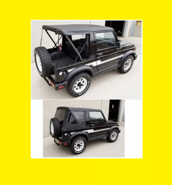 Soft Top TINT WINDOWS BLACK -TOP HAS ZIP OUT WINDOWS 86-1994 for Suzuki SAMURAI