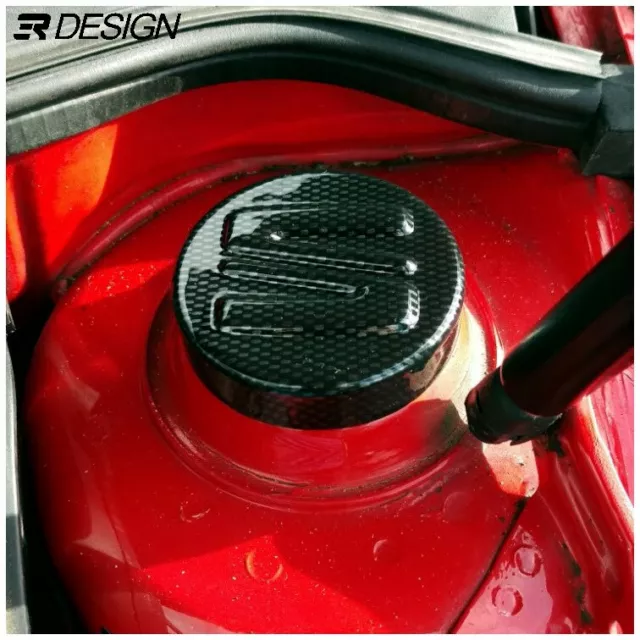 Seat Leon 1M MK1 Strut Cap Covers Cupra ABS - Carbon Fibre Effect - SEAT LOGO