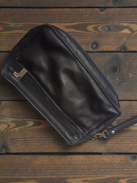 Sac Pochette En Cuir Le Tanneur - Marron - Style Vintage Avec Dragonne - Neuf Avec Étiquettes