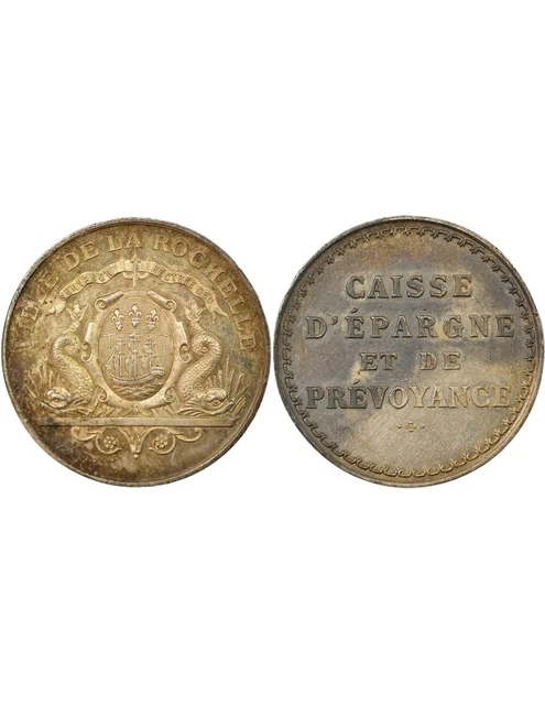 Jeton En Argent - Caisse D'Épargne De La Rochelle - Après 1880 - Pièce De Collection