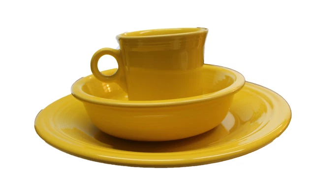 Fiesta Sunflower Dinnerware Place Setting 4 Pc (Missing Salad Plate)