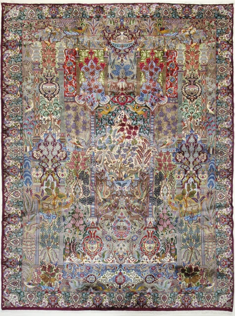 Original Alfombra Persa Kashmar 390 X 290CM N º 1833 Garteneden Diseño Oriental