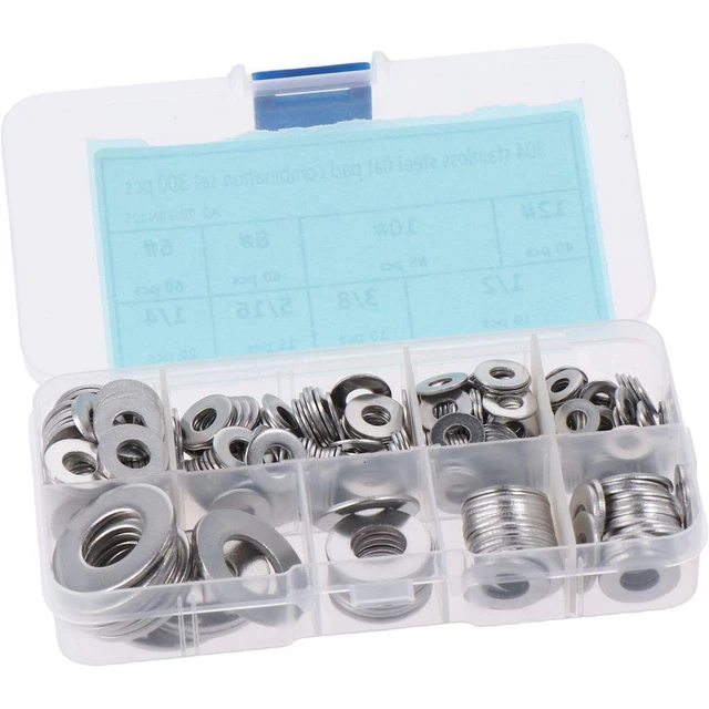 190pcs 410 Stainless Steel Self Drilling Nail Assortment Kit  Wood