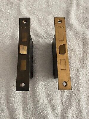 Pair Of Heavy YALE Brass Double Bolt Mortise Locks Exterior or Interior