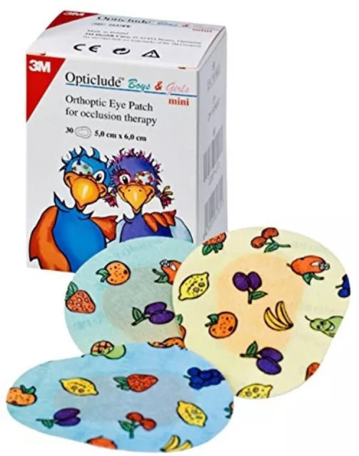 Pack 2x OPTICLUDE BOYS & GIRLS ORTHOPTIC EYE PATCHES MINI 5x6cm. 60 Paches Total