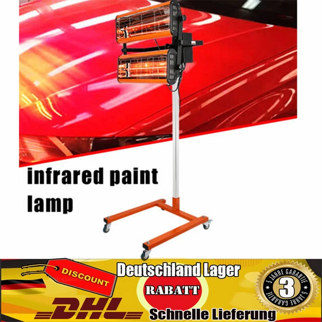 2 x 1 kW faretto a infrarossi auto veicolo essiccatore vernice radiatore IR vernice lampada