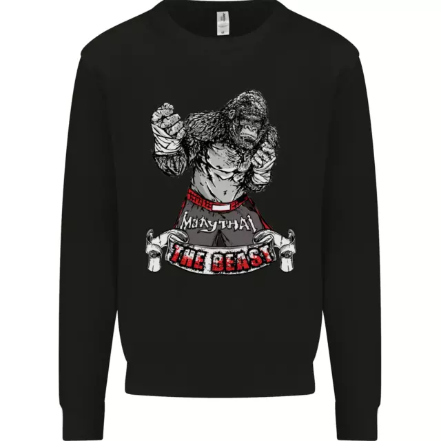 Muay Thai The Beast MMA Mixed Martial Arts Kids Sweatshirt Jumper