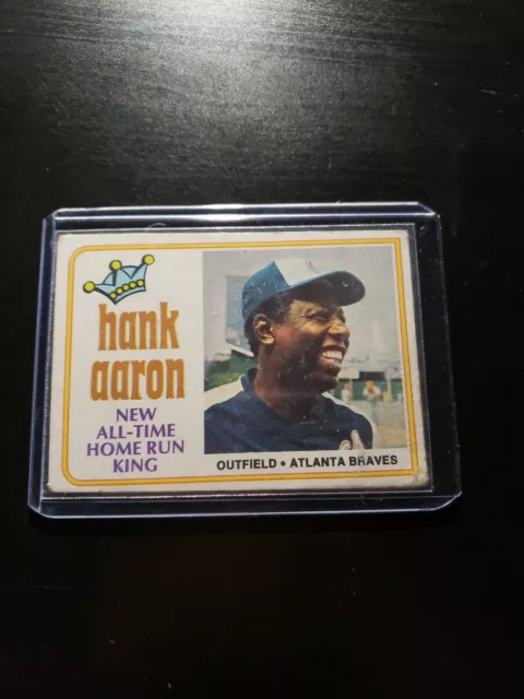 HANK AARON  1974  VINTAGE  ALL-TIME HOME RUN KING #1  Atlanta Braves