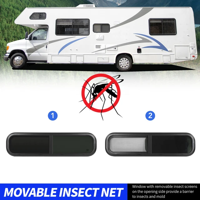 For 48‑53mm Wall Thickness Horizontal Sliding RV Window 35.4 X 11.8in Uv Resista