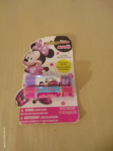 Disney Minnie Mouse  2-Pc Berry & Blueberry Flavored Lip Balm 0.14 Oz. Each