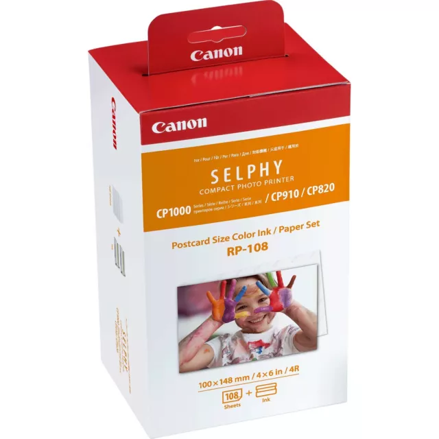 Papier et ruban Canon RP-108 pour 108 impressions 10x15 pour Canon Selphy CP