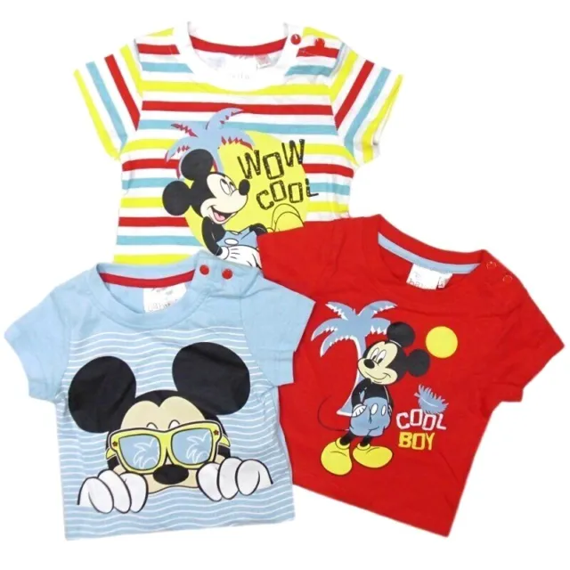 Baby Boys Mickey Mouse T-Shirt Summer Top Toddlers 3-24 Months  -  Disney Baby