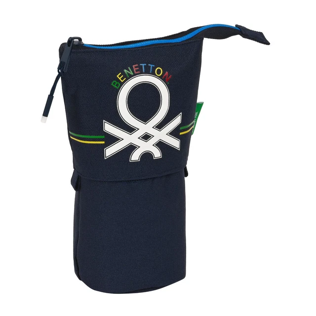 Federmäppchen stehend Benetton Sixties Marineblau [8 x 19 x 6 cm]