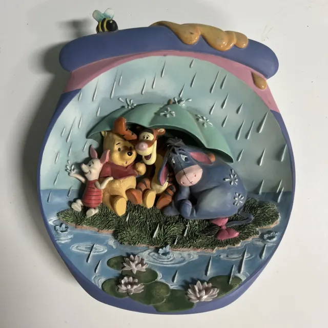 "It's Just a Small Piece of Weather" Winnie The Pooh 3D Plate/Bradford Exchange
