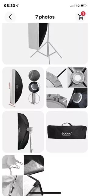 【UK】Godox 35x160cm Bowens Mount Softbox For Studio Strobe Flash Light 3
