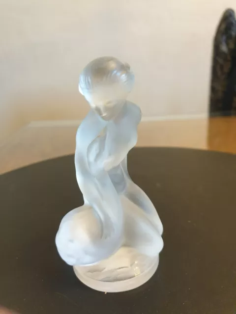 Lalique France "Leda et le Cygne" Signé 11.5 cm TBE