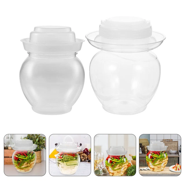 2 pz contenitore con coperchio cachi uso quotidiano plastica