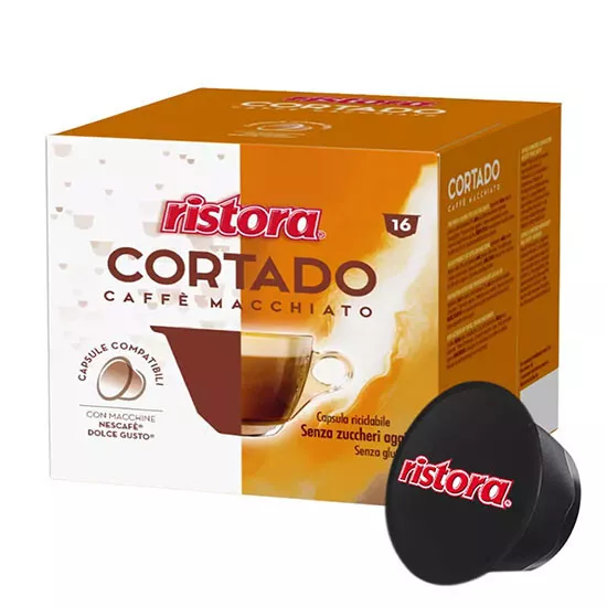 40 Capsule Compatibili Nescafe' Dolce Gusto Ristora Cortado Caffe' Macchiato