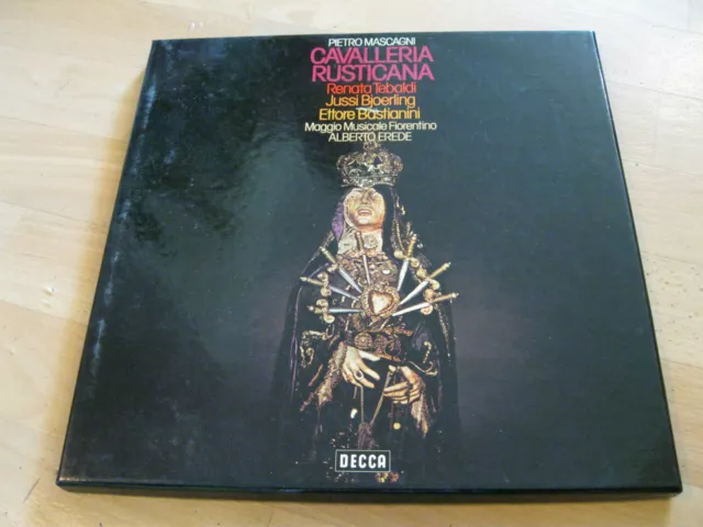 2 LP Box Pietro Mascagni Cavalleria Rusticana Tebaldi Vinyl DECCA 6.35317