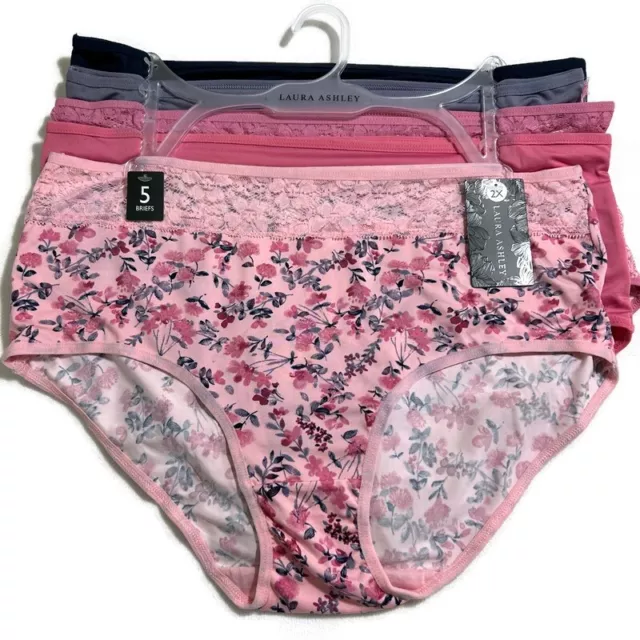 LAURA ASHLEY WOMENS Underwear Small Briefs 5 Pairs Floral Panties Mixed  Colour £31.11 - PicClick UK
