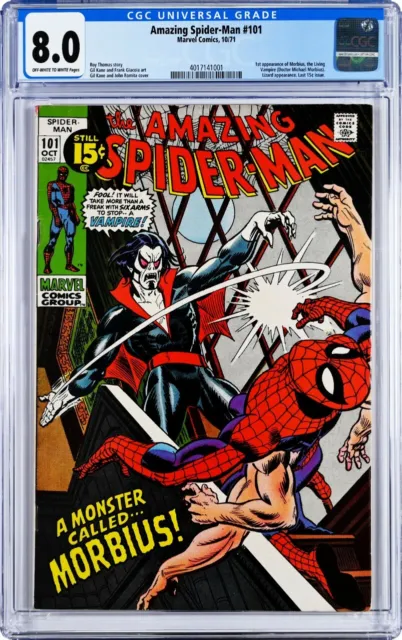 Amazing Spider-Man #101 1st App Morbius Thomas Romita CGC Graded 8.0 Marvel VF