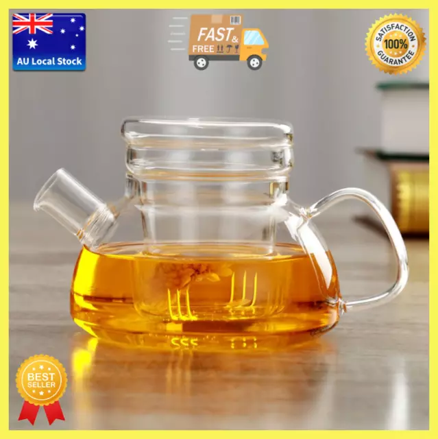 Short Mouth Design Glass Teapot With Glass Infuser Chinese Tea Maker Mug 700ml