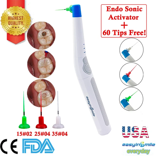 Dental Endodontic Ultrasonic Irrigator Sonic Endo Activator Handpiece + 60 Tips