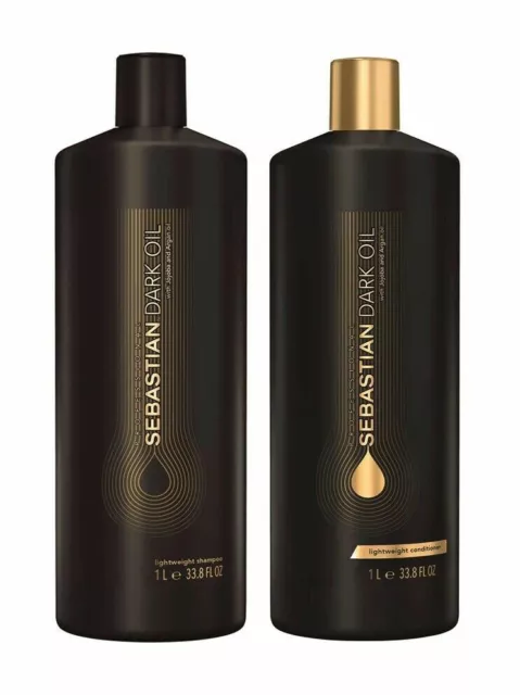 Sebastian Dark Oil Lightweight Shampoo & Conditioner 33.8 oz / Liter SET DUO