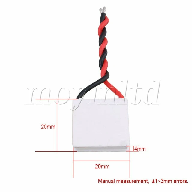 Piastra Di Raffreddamento Peltier Termoelettrica TES1-4902 &ndash; Dissipatore 2cm X 2cm