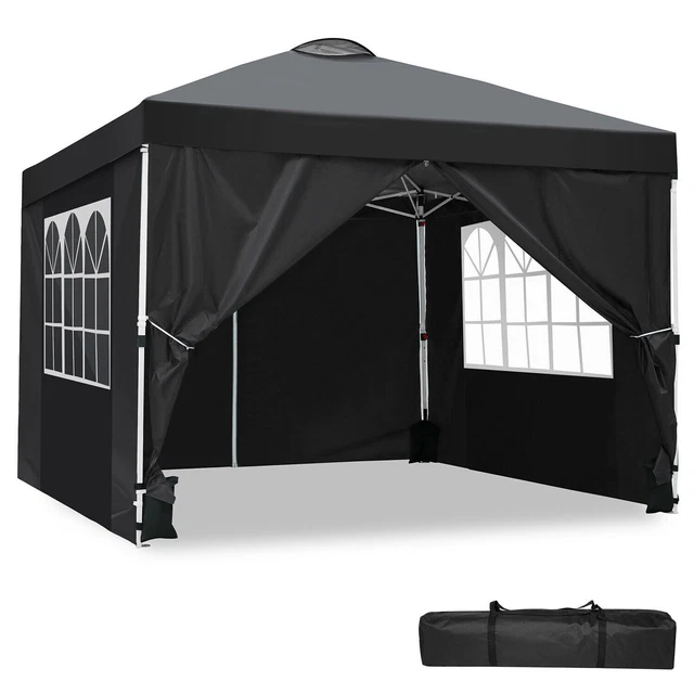 Popup Gartenzelt EasyUp Rennzelt Pavillon 3x3m inkl. Wände Festzelt 24