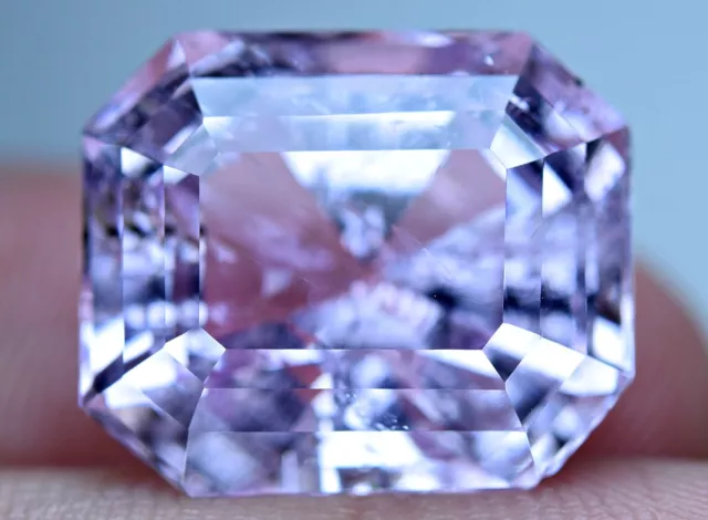 15.90 CT Unusual Fluorescent Pink Kunzite Brilliant Huge Top Cut Gemstone@AFG