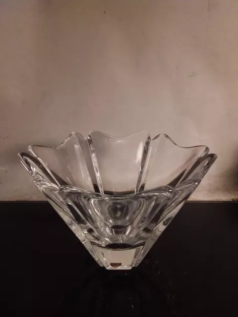 Signed and Numbered Large Orrefors  Crystal Bowl 8.5" x 6"