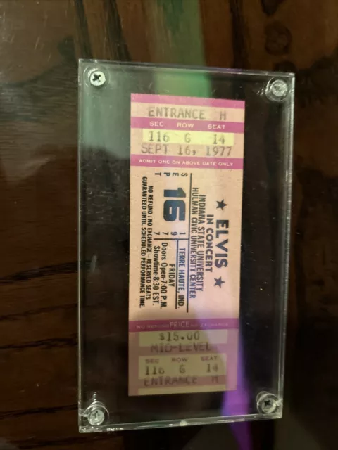 elvis presley concert ticket 1977 Unused