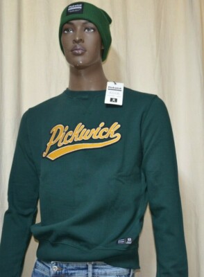 collo girogola Pickwick Maglia Felpa Pickwick verde bottiglia interno felpato 