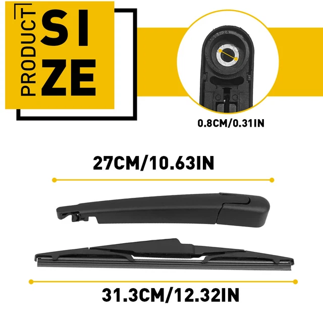 QZSMF Kit De Balai Et Bras D'essuie-glace Arrière 14 ", Pour Renault Kangoo II 2008