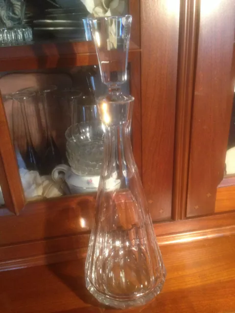 Grande Carafe En Verre Ancienne Et Son Bouchon