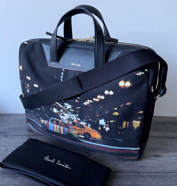Paul Smith Mini New York Print Folio Messenger Bag Retail Bnwt