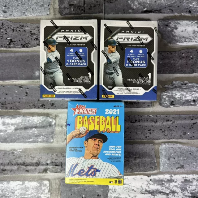 Baseball Cards Topps Prizm Panini 3 Boxes New & Sealed Baseball Cards Lot 2