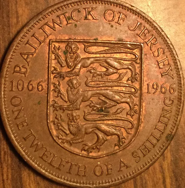 1966 Jersey One Twelfth Of A Shilling Coin