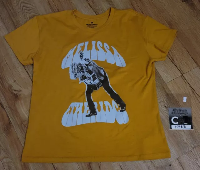 Melissa Etheridge 2023 Tour Yellow T-Shirt Women's Size-XL 2013 Back Stage Pass