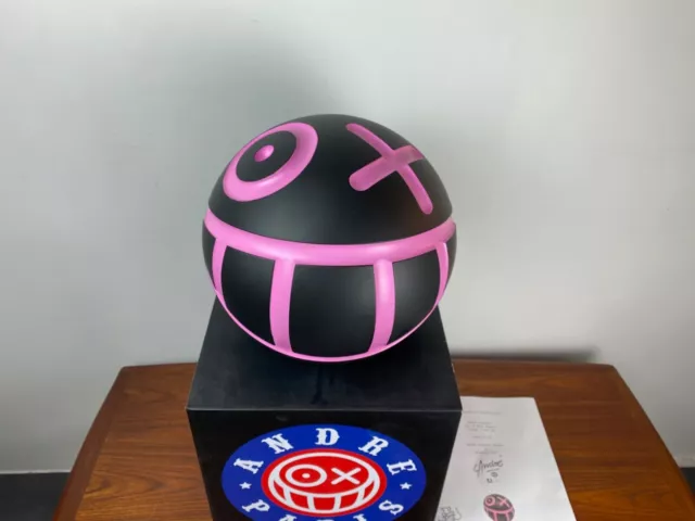 Mr.A Big size 304mm André Saraiva Ball Black hand signed 2019 Medicom Toy