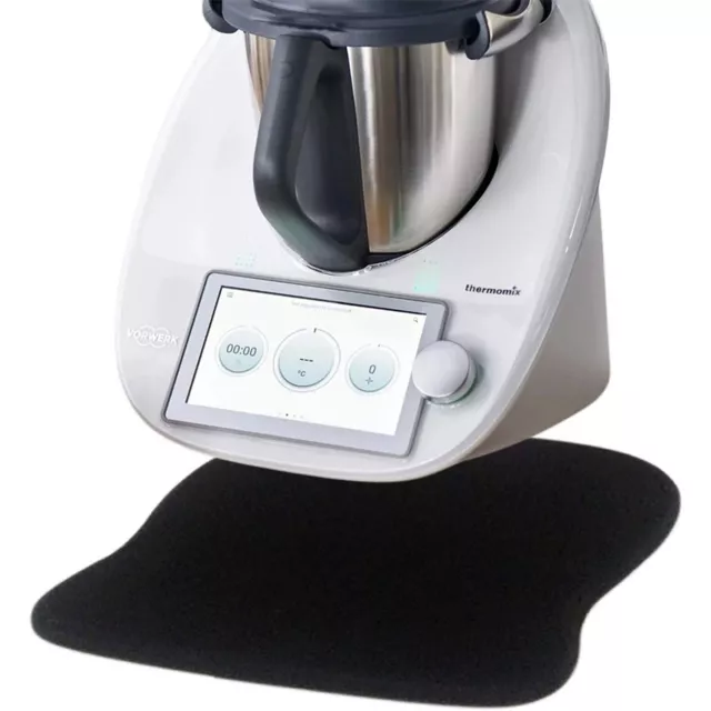 Gleitbrett Gleiter für Thermomix TM6 TM5 Gleitpad Zubehör Tropfmatte Schwarz