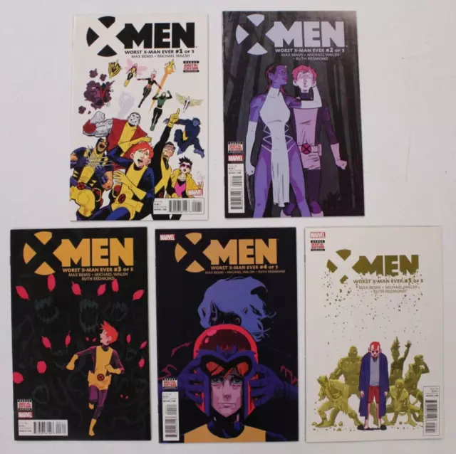 X-Men Worst X-Man Ever #1-5 Full Run Complete Series Set Marvel 2016 Bemis Walsh