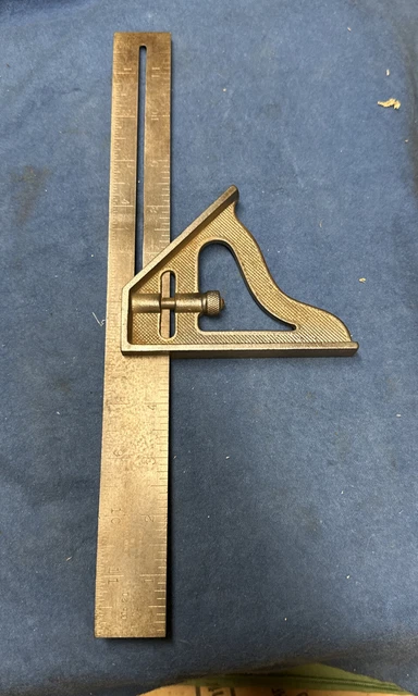 Vintage Stanley Sweetheart SW No. 21 Slotted Combination Square 12” PAT 1-23-17