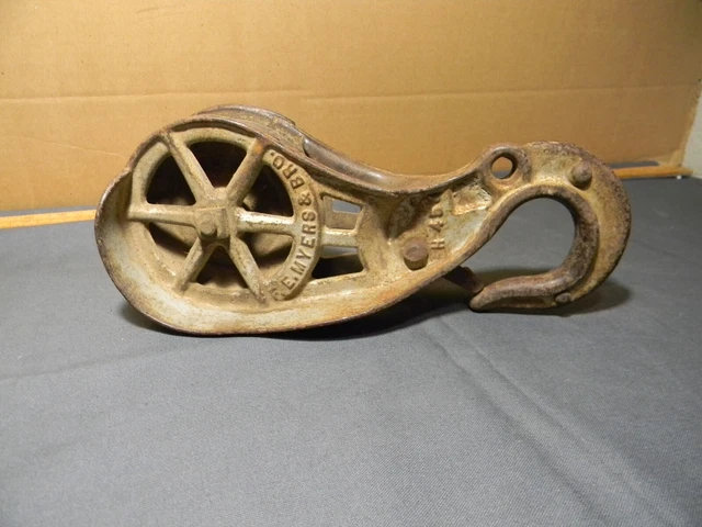 Antique Cast Iron Center Hay Dolly Pulley F. E. Myers & Bro.