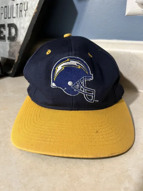 Vintage San Diego Chargers SnapBack Hat Cap NFL Team Navy Blue Yellow Bill